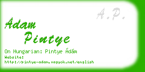 adam pintye business card